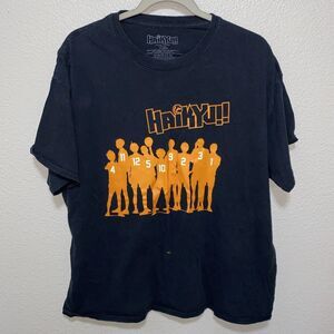 Haikyuu Karasuno Volleyball Team T-Shirt Size Mens XL Black
